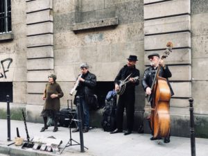 Weiße spielen Jazzmusik